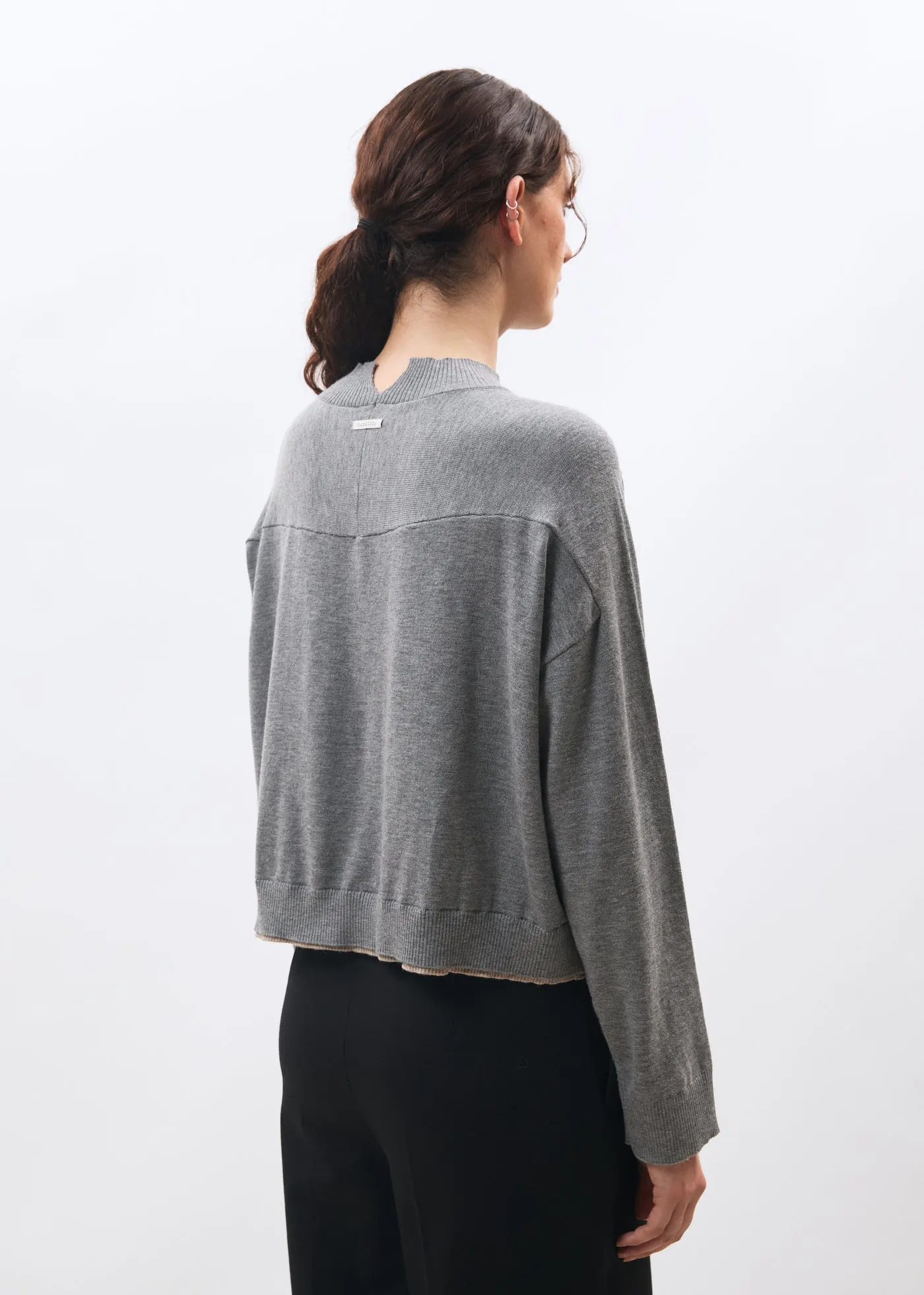 Humility grey knit sweater, another view