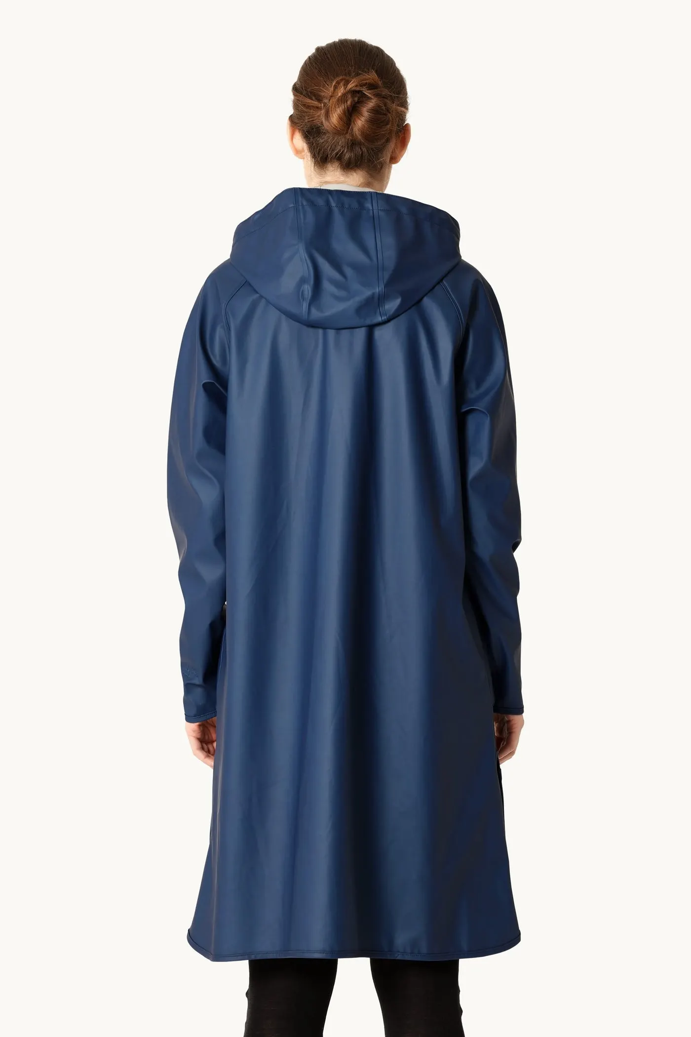 Ilse Jacobsen light raincoat in estate blue, back view